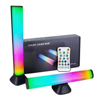 2 paquets de lampadaires RGBW LED barre lumineuse musique atmosphère colorée ambiance rétro-éclairage décoration éclairage lampe à intensité variable avec télécommande