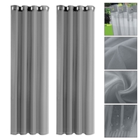 2 PC rideau moderne Simple imperméable couleur unie Trilon Transparent perforé crème solaire Antiple UV rideau tissu