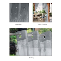 2 PC rideau moderne Simple imperméable couleur unie Trilon Transparent perforé crème solaire Antiple UV rideau tissu