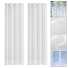 2 PC rideau moderne Simple imperméable couleur unie Trilon Transparent perforé crème solaire Antiple UV rideau tissu