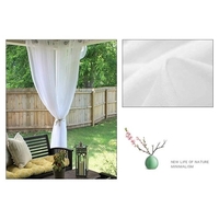 2 PC rideau moderne Simple imperméable couleur unie Trilon Transparent perforé crème solaire Antiple UV rideau tissu
