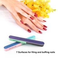 2 pcs / lot limes à ongles tampons à ongles bloc 7 étapes professionnelles polissage polissage brillant vos ensembles d