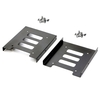 2 pcs 2.5 "à 3.5" SSD HDD Métal Adaptateur Dock Case Caddy Support de fixation Disque dur pour PC