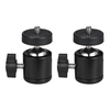 2 pcs 360 Degrés Pivotant Mini Rotule Trépied Rotule avec 1/4 "Vis Fil Mont Base pour DLSR Caméra Caméscope LED Lumière Support