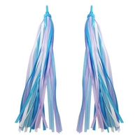 2 PCS arc-en-ciel vélo banderoles pour filles garçons enfants gland scooters rubans vélo guidon streamers rubans