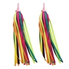 2 PCS arc-en-ciel vélo banderoles pour filles garçons enfants gland scooters rubans vélo guidon streamers rubans