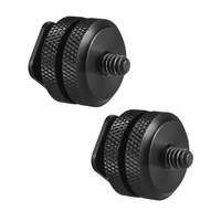 2 pcs Caméra Hot Shoe Mount à 1/4 "-20 Trépied Vis Adaptateur Flash Shoe Mount pour Appareil Photo DSLR Rig