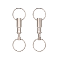 2 pcs détachable détacher porte-clés porte-clés