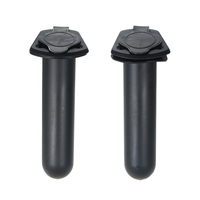 2 PCS Encastré Bateau de Pêche Titulaire de la Barre de Support Avec Couvercle de Cap Kayak Pêche S