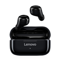 2 Pcs Lenovo LP11 BT5.0 écouteurs sans fil Véritables Noir