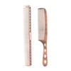 2 Pcs Salon peigne avec échelle professionnelle coiffeur coiffure en acier peigne en métal coupe de cheveux peigne