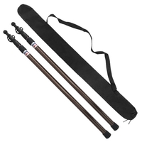 2 pcs Télescopique Tarp Pole Épaissir Réglable En Alliage D
