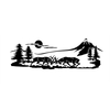 2 Pcs Universel Vinyle Arbres Montagne Forêt Graphique Autocollants Emblème De Voiture Emblème Graphique Autocollant Corps Fenêtre Pare-chocs Décorations pour RV,  Caravane,  Camion