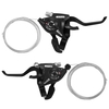 2 pcs Vélo Vitesse Shifter Frein Shifter avec Shift Câble 21 Vitesse VTT VTT Shifter Set Vélo Frein Leviers Vélo Guidon Court Frein Levier D