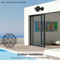 2 pièces / ensemble de montage mural pour caméra domestique YI fixé au mur Support de support pivotant à 360 degrés Housse de protection pour caméra domestique YI 1080p / 720p extérieure et intérieure étanche,  noir