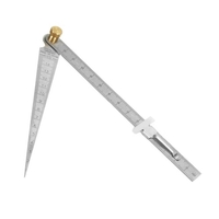 2 pièces 0-15mm trou mesure cônes règle lacunes mesure règle ensemble profondeur inspection règle utilitaire outil de mesure