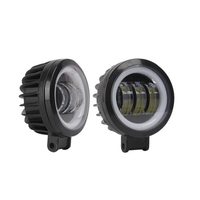 2 pièces 4 pouces 30W antibrouillard 6000K 12-30V DC 8000LM étanche rond LED ange oeil lumière bande véhicule tout-terrain Marine travail lumière moto lumière