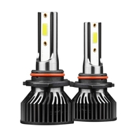 2 pièces 9006 50W IP68 voiture LED ampoules de phare LED lampe de conduite Kit de conversion tout-en-un