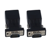 2 pièces adaptateur VGA vers RJ45 adaptateur VGA mâle vers RJ45 convertisseur de Port Ethernet CAT5e CAT6 adaptateur de câble réseau