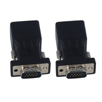2 pièces adaptateur VGA vers RJ45 adaptateur VGA mâle vers RJ45 convertisseur de Port Ethernet CAT5e CAT6 adaptateur de câble réseau