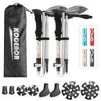 2 pièces bâtons de randonnée pliables ensemble hommes femmes bâtons de marche bâtons de randonnée légers pour Trekking Camping voyage escalade