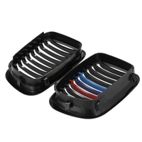 2 pièces de calandre noir mat pour BMW E46 série 3 4 portes 1998-2001