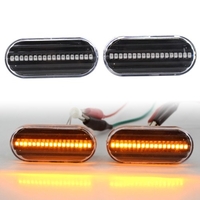 2 pièces dynamique fumé LED feux de position latéraux lentille garde-boue remplacement pour VW MK4 Jette Beetle