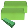 2 pièces EVA Yoga blocs 1 pièces coton Yoga sangle Stabilité blocs Yoga sangle ensemble pour Yoga Pilates méditation