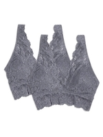 2 pièces femmes dentelle soutien-gorge sans armatures doux Crop hauts