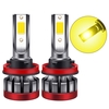 2 pièces H8 / H11 LED ampoules antibrouillard 3000K jaune 3000 Lumens 30W haute puissance LED antibrouillard DRL ampoules pour voitures camions