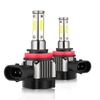 2 pièces IP68 étanche voiture LED ampoules de phare LED lampe de conduite Kit de Conversion tout-en-un H7 50W