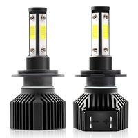 2 pièces IP68 étanche voiture LED ampoules de phare LED lampe de conduite Kit de Conversion tout-en-un H7 50W