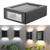 2 pièces lampe murale solaire extérieure étanche Led lumière éclairée cour jardin rue escalier lampe d