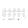2 pièces LED miroir de maquillage lumières contrôle de capteur intelligent miroir de courtoisie lumières salle de bain miroir lumière avec câble USB 1.5 m LED bandes lumineuses