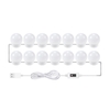 2 pièces LED miroir de maquillage lumières contrôle de capteur intelligent miroir de courtoisie lumières salle de bain miroir lumière avec câble USB 1.5 m LED bandes lumineuses