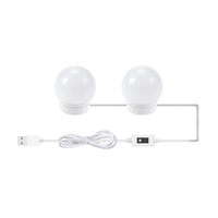 2 pièces LED miroir de maquillage lumières contrôle de capteur intelligent miroir de courtoisie lumières salle de bain miroir lumière avec câble USB 1.5 m LED bandes lumineuses