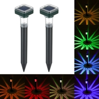 2 pièces énergie solaire onde sonore répulsif sonique IP44 jardin extérieur sensible lampe de pelouse de contrôle de la lumière