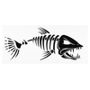 2 Pièces Poissons Poissons Stickers Bouche Skeleton Poissons Autocollants Bateau de Pêche Canoë Kayak Graphisme Accessoires
