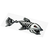 2 Pièces Poissons Poissons Stickers Bouche Skeleton Poissons Autocollants Bateau de Pêche Canoë Kayak Graphisme Accessoires