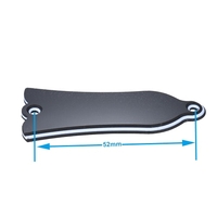 2 trous en forme de cloche Truss PVC Rod Cover Plate Plate Scroll pour Gibson LP SG Flying V ES Guitar Noir