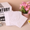 20 pcs / set Blanc Invitation Cartes De Mariage Kit Perle Papier Laser Cut Hollow Invitation Cartes pour Mariage Anniversaire Fête Anniversaire