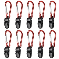 20 pcs Tarp Auvent Pince Clips Tente Snaps Cintres Camping Tente Serrer Serrure Grip Pince avec Mousqueton pour Camping En Plein Air Agriculture Jardin