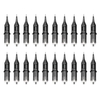 20 pièces Cartouche T-attoo Tubes N-eedles Main Poke Stérilisé N-eedle Accessoires Kit Ensemble T-attoo Fournitures pour Débutants Artiste Portable