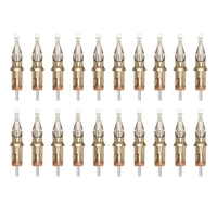 20 pièces Cartouche T-attoo Tubes N-eedles Main Poke Stérilisé N-eedle Accessoires Kit Ensemble T-attoo Fournitures pour Débutants Artiste Portable