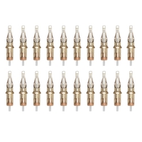 20 pièces Cartouche T-attoo Tubes N-eedles Main Poke Stérilisé N-eedle Accessoires Kit Ensemble T-attoo Fournitures pour Débutants Artiste Portable