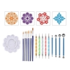 20 pièces ensemble Mandala pointage outils bricolage peinture pochoirs boule stylet Palette pinceaux pour toile roches coloriage dessin artisanat fournitures d
