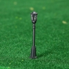 20 pièces métal parc Courtyard lanternes rues Modelmaking Hexagonal unique-tête de lampe LED lumières réverbère modèle éclairage 3V DC