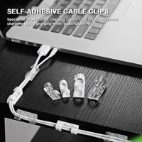 20 pièces pinces de câble auto-adhésives bureau usage domestique fil organisateur de bureau charge support de cordon de charge gestion