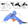 20 W pistolet à colle thermofusible machine à colle thermofusible multifonctionnel industriel ménage pistolet à colle bricolage avec bouton interrupteur bleu HJ005