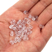 200 PCS Perles de Pêche Tranparent Double Croix Trou Perles Dur Clair Perles Ensembles Leurres de Pêche Dur Leurres